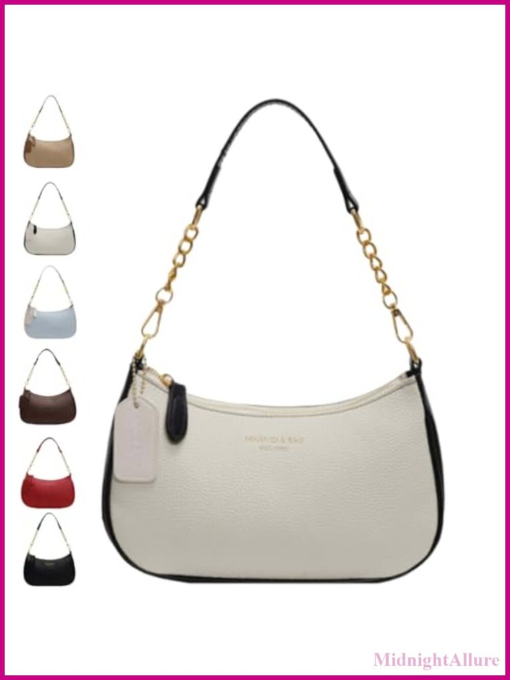 Vegan Leather Crescent Hobo Crossbody Bag Small Retro Y2K Purse